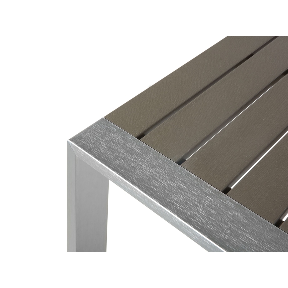 Stolik kawowy ogrodowy SALERNO 90 cm 50 cm Metal Ciemnoszary