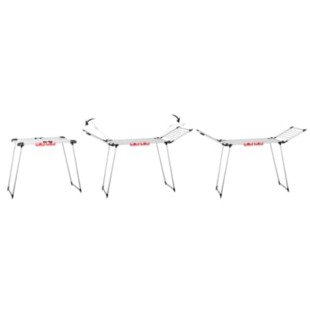 Suszarka na pranie do ubrań bielizny stojąca rozkładana 19m Massido Debora biała