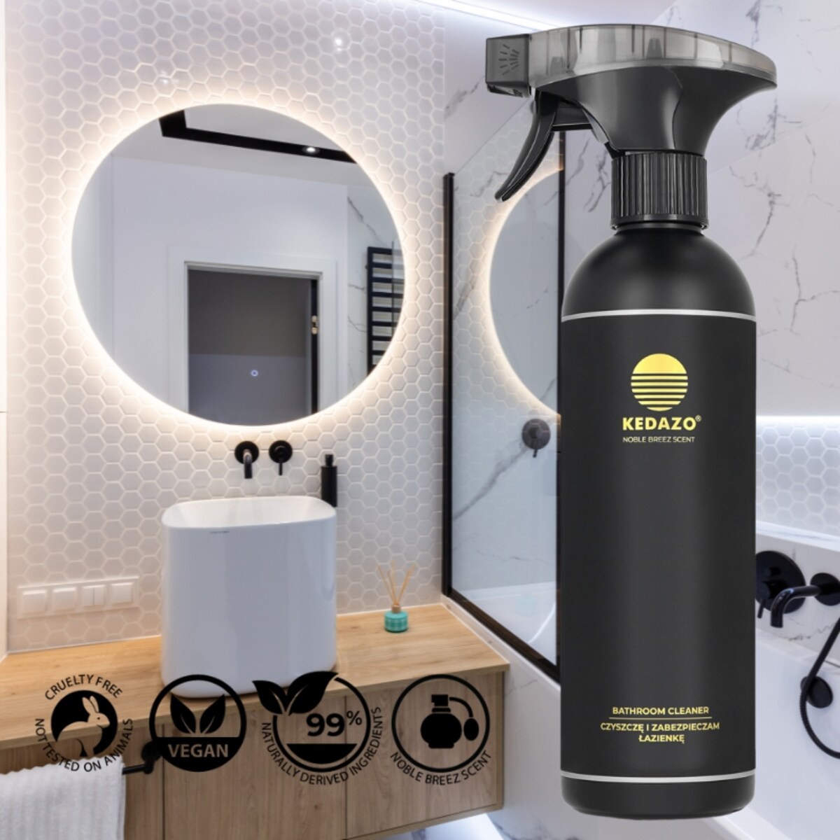 skuteczny płyn do czyszczenia łazienki -anti-kalk -KEDAZO Bathroom Cleaner