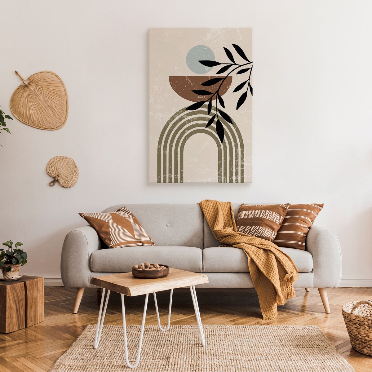 Obraz Japońska Dekoracja Perła Palma 80x120cm