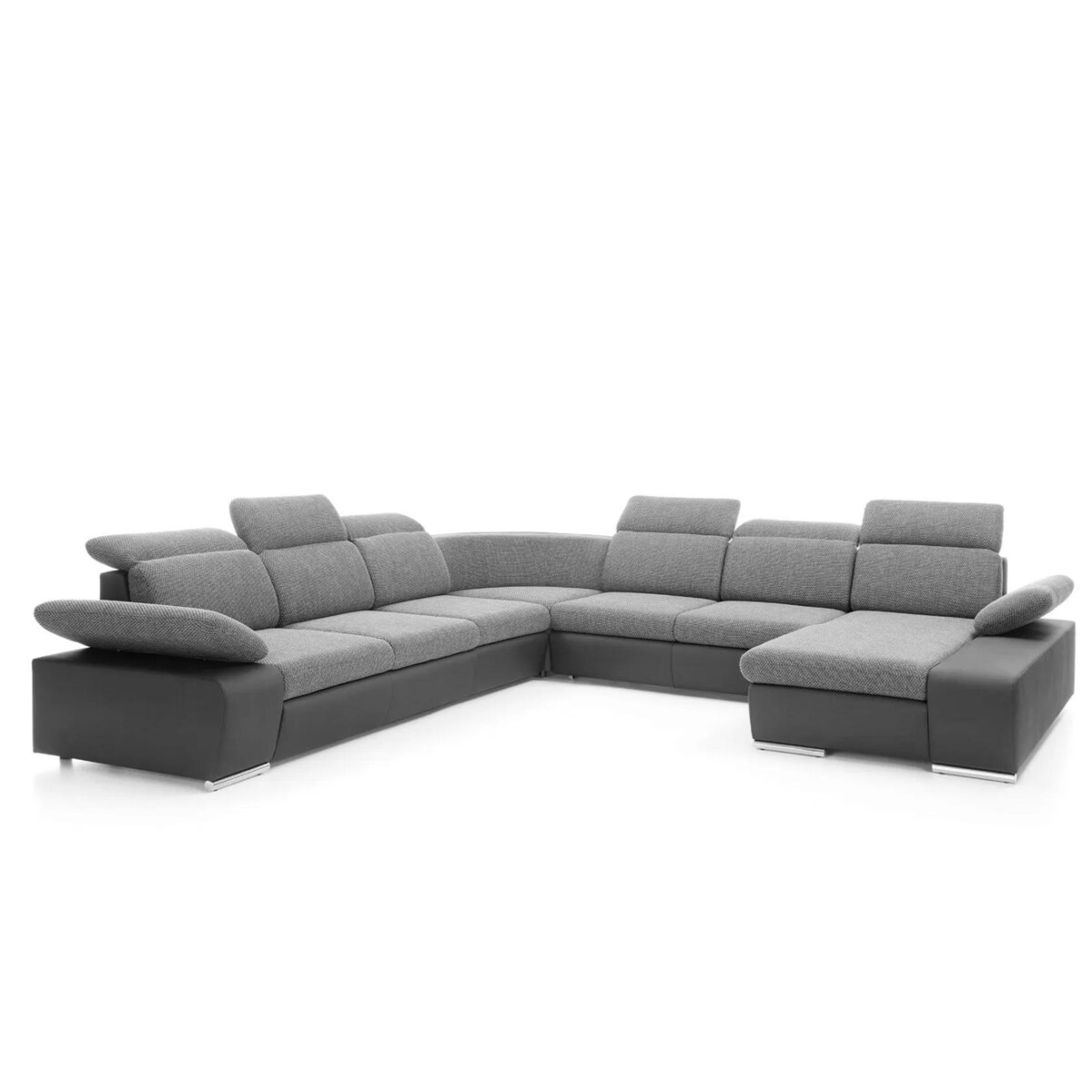 Narożnik z funkcją spania DAKOTA IV szary/grafitowy prawy/lewy