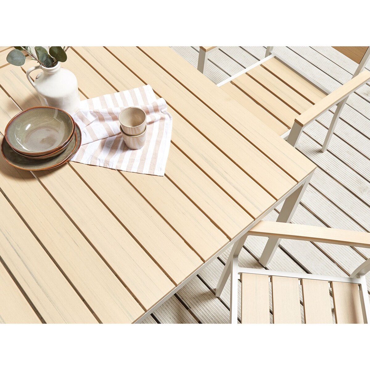 Stół ogrodowy 95 x 95 cm beżowy PRATO