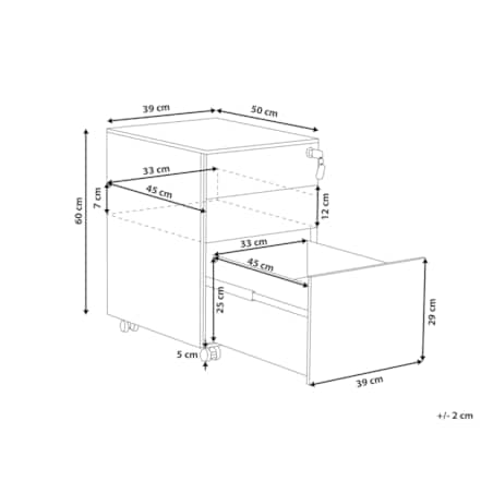 Szafka biurowa metalowa czarna CAMI