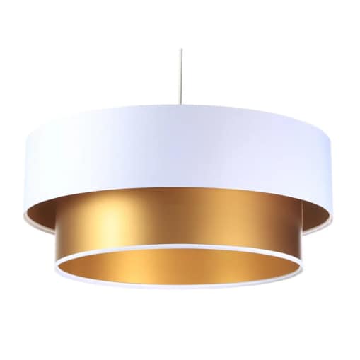 Lampa wisząca DOUBLE WHITE 40 biała/złota