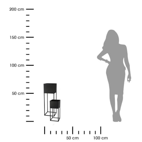 ProGarden Komplet metalowych kwietników 2 szt.