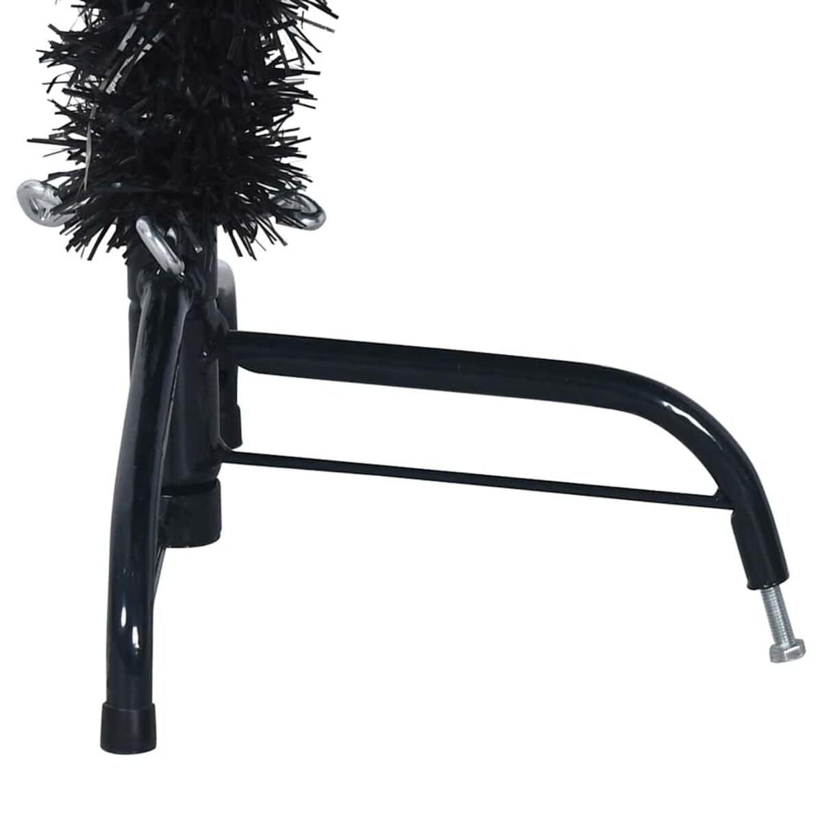 vidaXL Sztuczna choinka połówka ze stojakiem, czarna, 120 cm, PVC