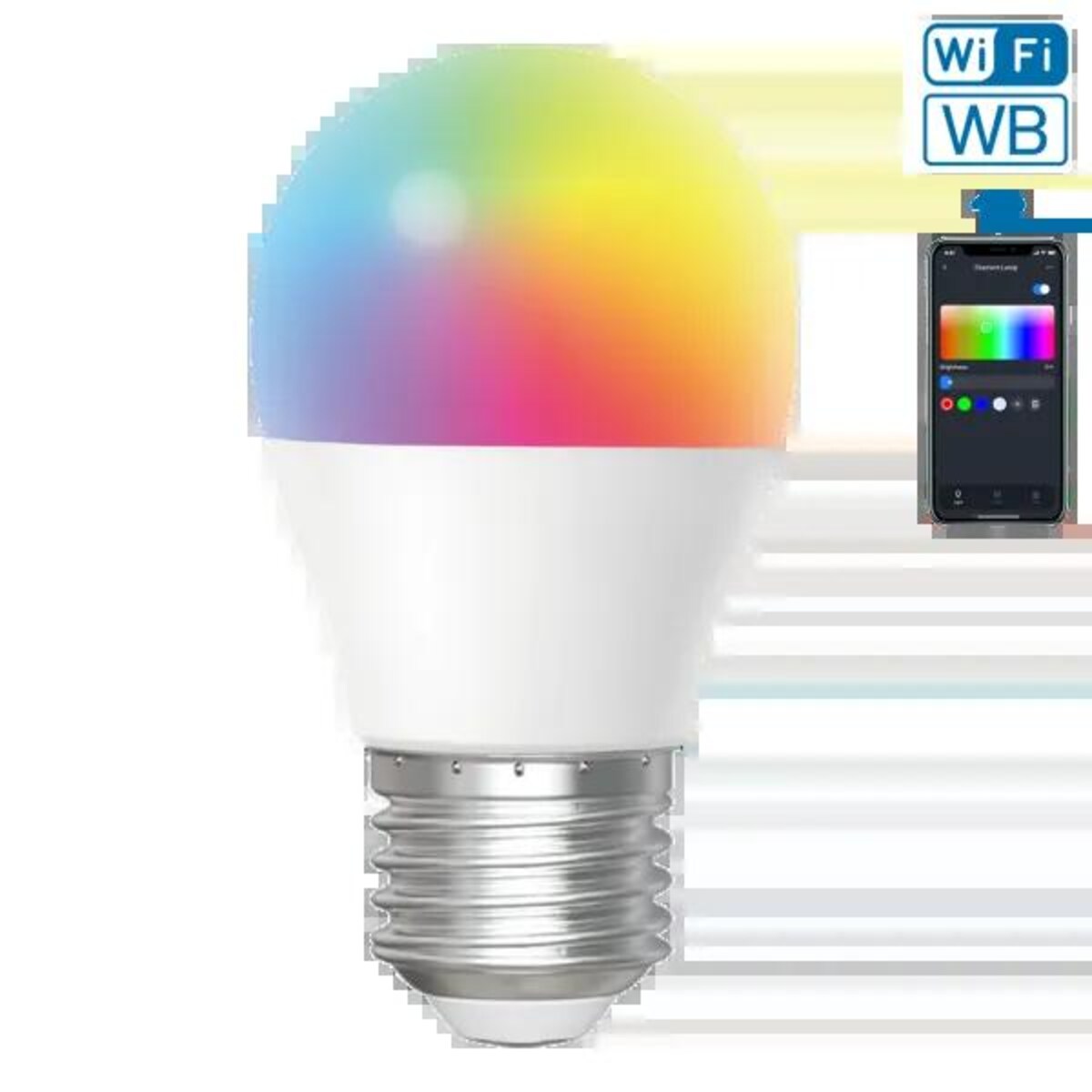 inteligentna żarówka led wb g45 e27 wi-fi 6,5w