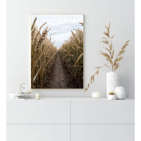 Poster Story, Plakat, Obraz - Droga przez Rozległe Pola Zbóż, wymiary 50 x 70 cm