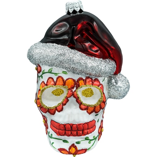 Bombka choinkowa: Czaszka Meksykańska: biała
