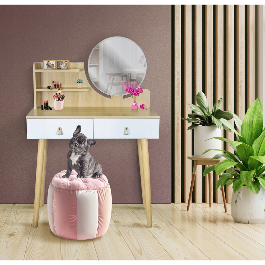 Toaletka z lustrem SCANDI kosmetyczna skandynawska