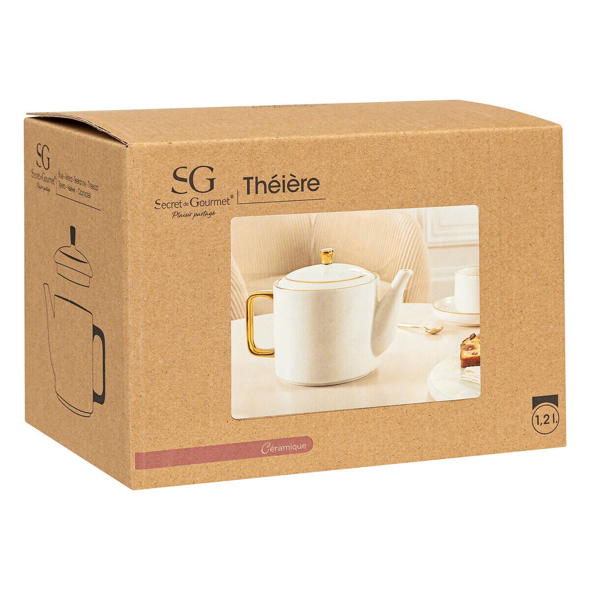 Porcelanowy dzbanek do herbaty ARYA, 1,2 l