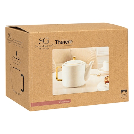 Porcelanowy dzbanek do herbaty ARYA, 1,2 l