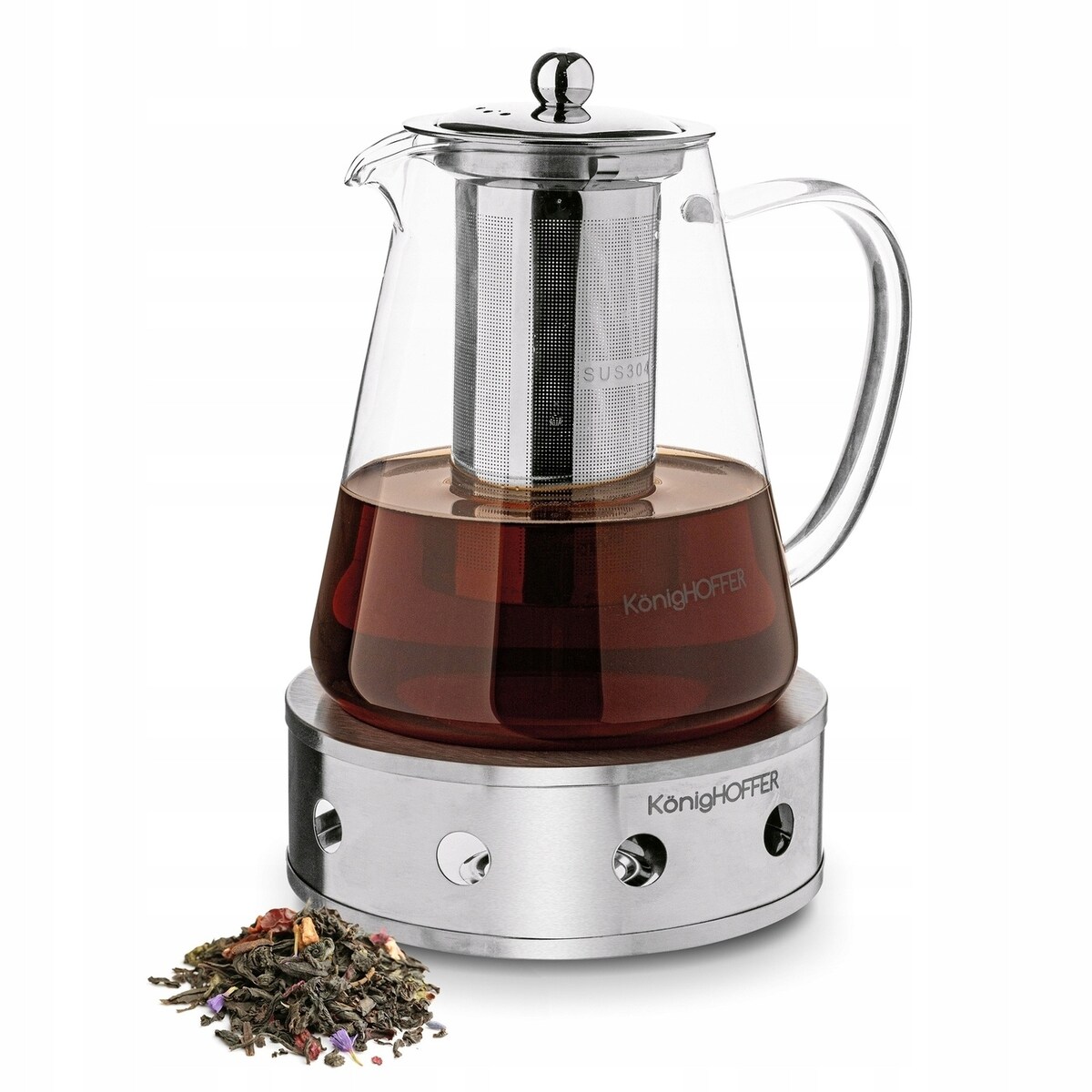 Dzbanek IMBRYK do herbaty z zaparzaczem podgrzewaczem 1,3 l na prezent mama