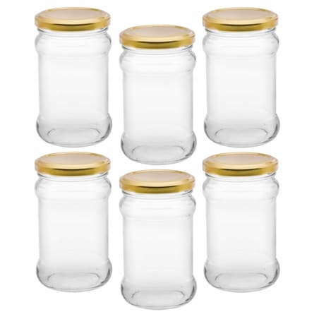 SŁOIK SZKLANY z zakrętką nakrętką 6szt 315 ml na dżem weki przetwory soki