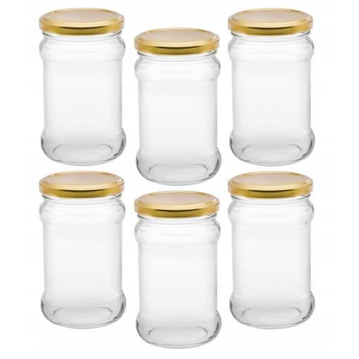 SŁOIK SZKLANY z zakrętką nakrętką 6szt 315 ml na dżem weki przetwory soki