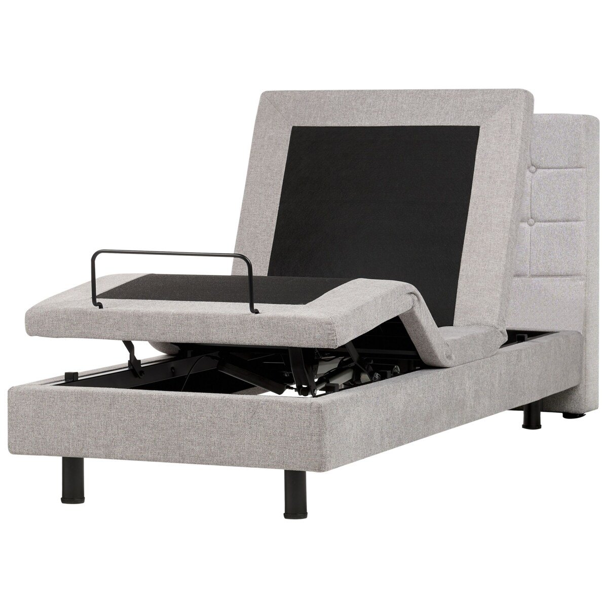 Łóżko regulowane DUKE 90 x 200 cm Jasnoszary