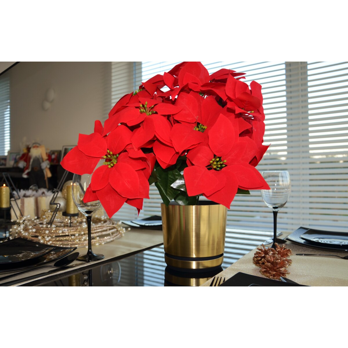 16 cm wzór MOSIĄDZ Doniczka z podstawką nowoczesna elegancka loft industrialny klasyczny połysk efekt szczotkowanego metalu