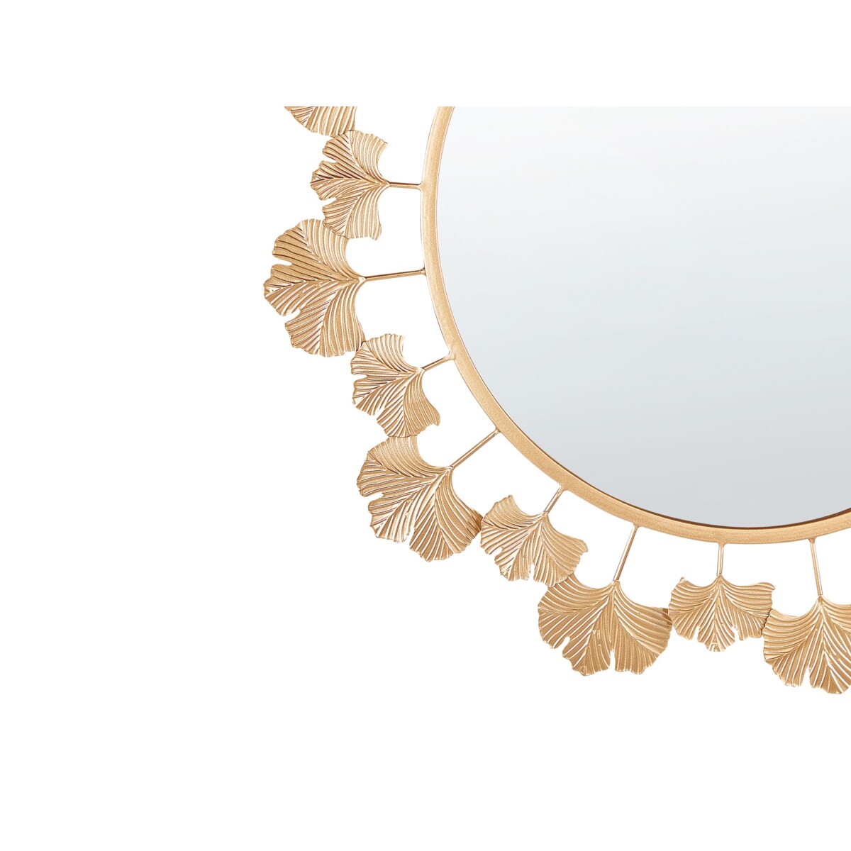 Metalowe okrągłe lustro ścienne ø 60 cm złote CODOLET