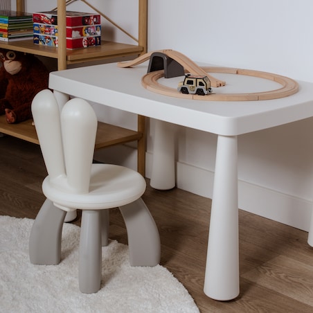 Krzesło dla dzieci Króliczek dziecięce plastikowe stabilne