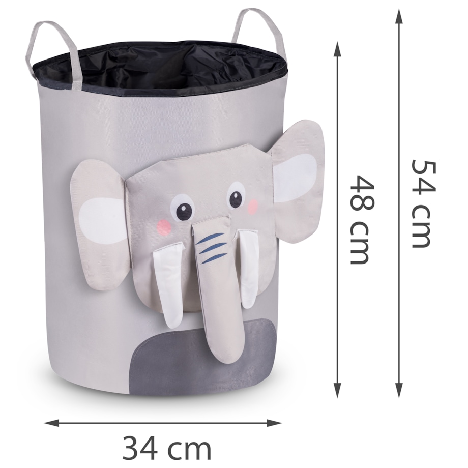 Kosz na zabawki akcesoria ze ściągaczem Nukido szary