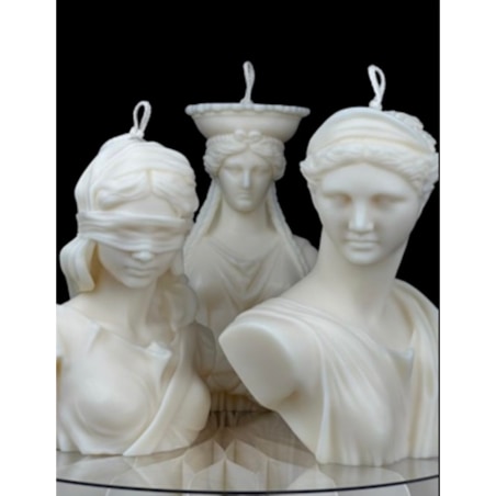 Świeca sojowa Margot L w formie dekoracyjnego popiersia – elegancka ozdoba do stylowych wnętrz