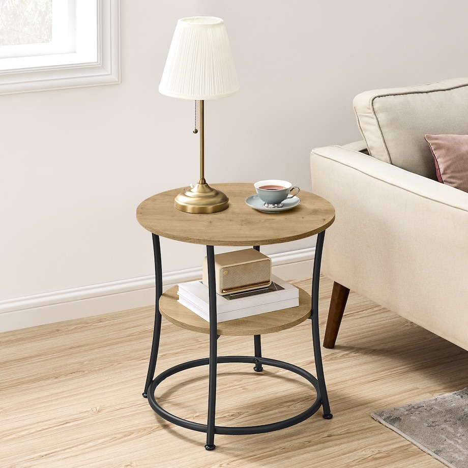 Stolik kawowy do salonu w nowoczesnym stylu dąb artisan, czarny