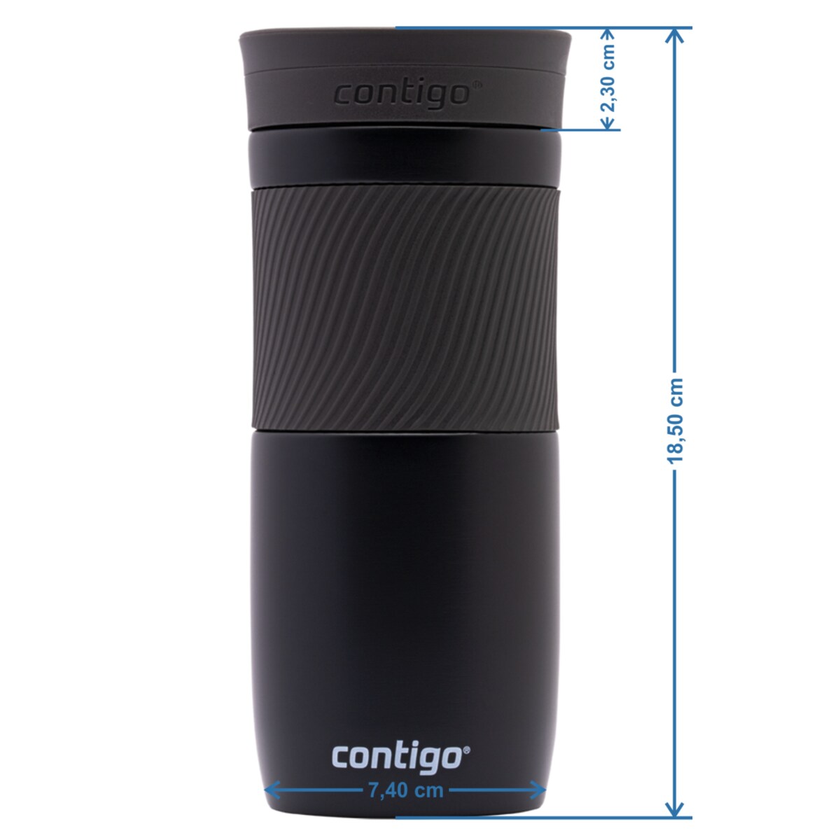 Zestaw kubków termicznych Contigo Byron 470ml - Stainless Steel + Matte Black