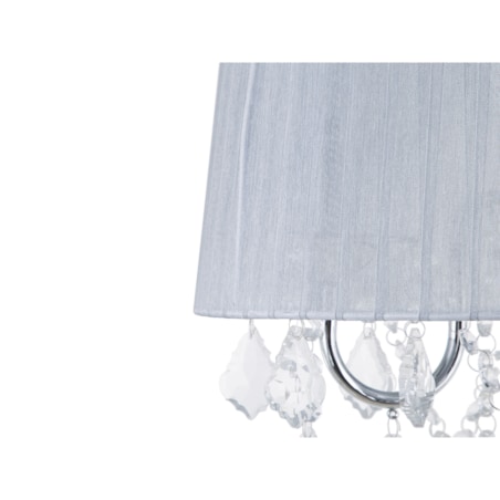 Lampa podłogowa metalowa szara EVANS