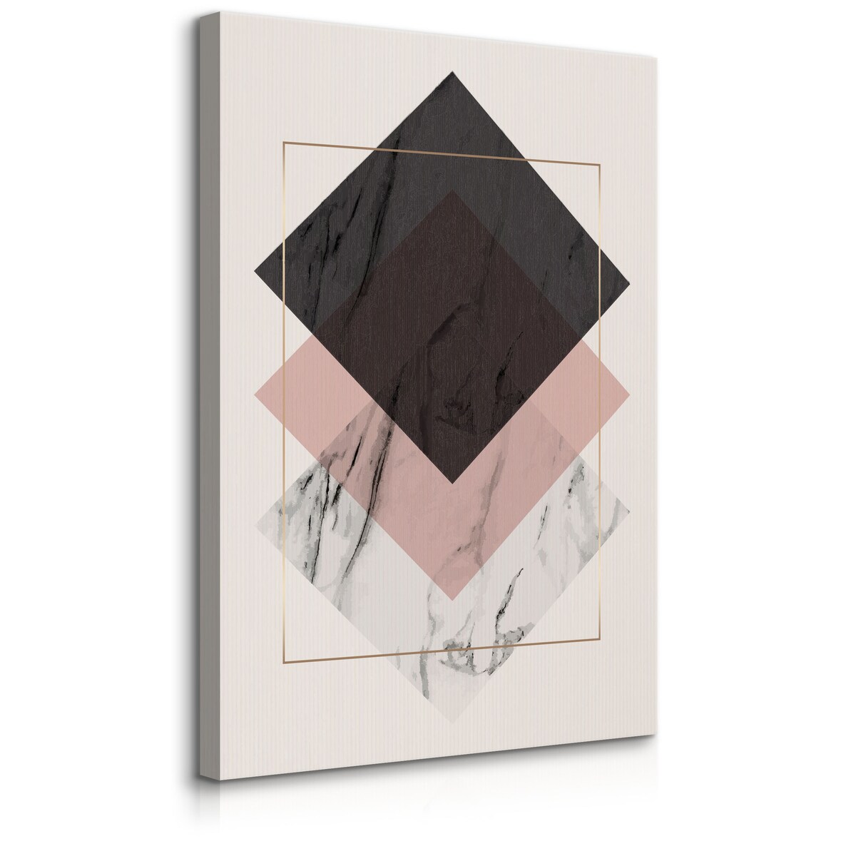Obraz Abstrakcja Pastelowe Różowe Romby 30x40cm