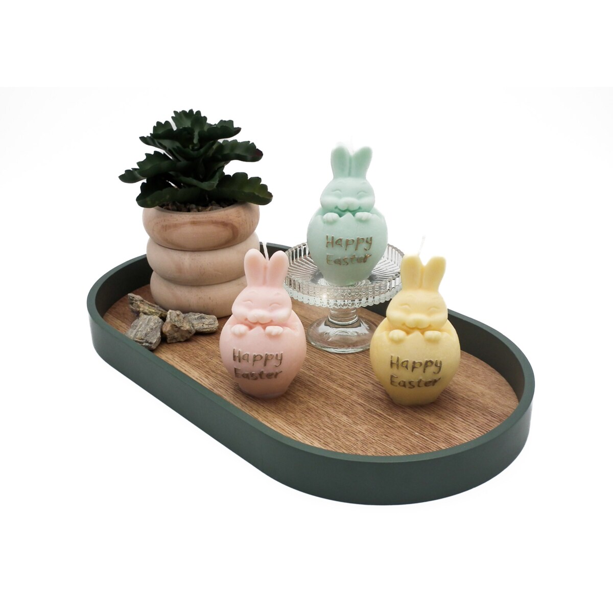 Zestaw prezentowy wielkanocny świece sojowe zajączki w skorupce