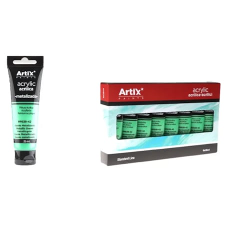 farba akrylowa metallic green artix pp639-42, 35ml