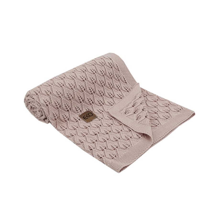 Kocyk bambusowy dla dziecka PUDROWY RÓŻ