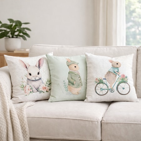 Ozdobna poszewka Zajączek 45x45