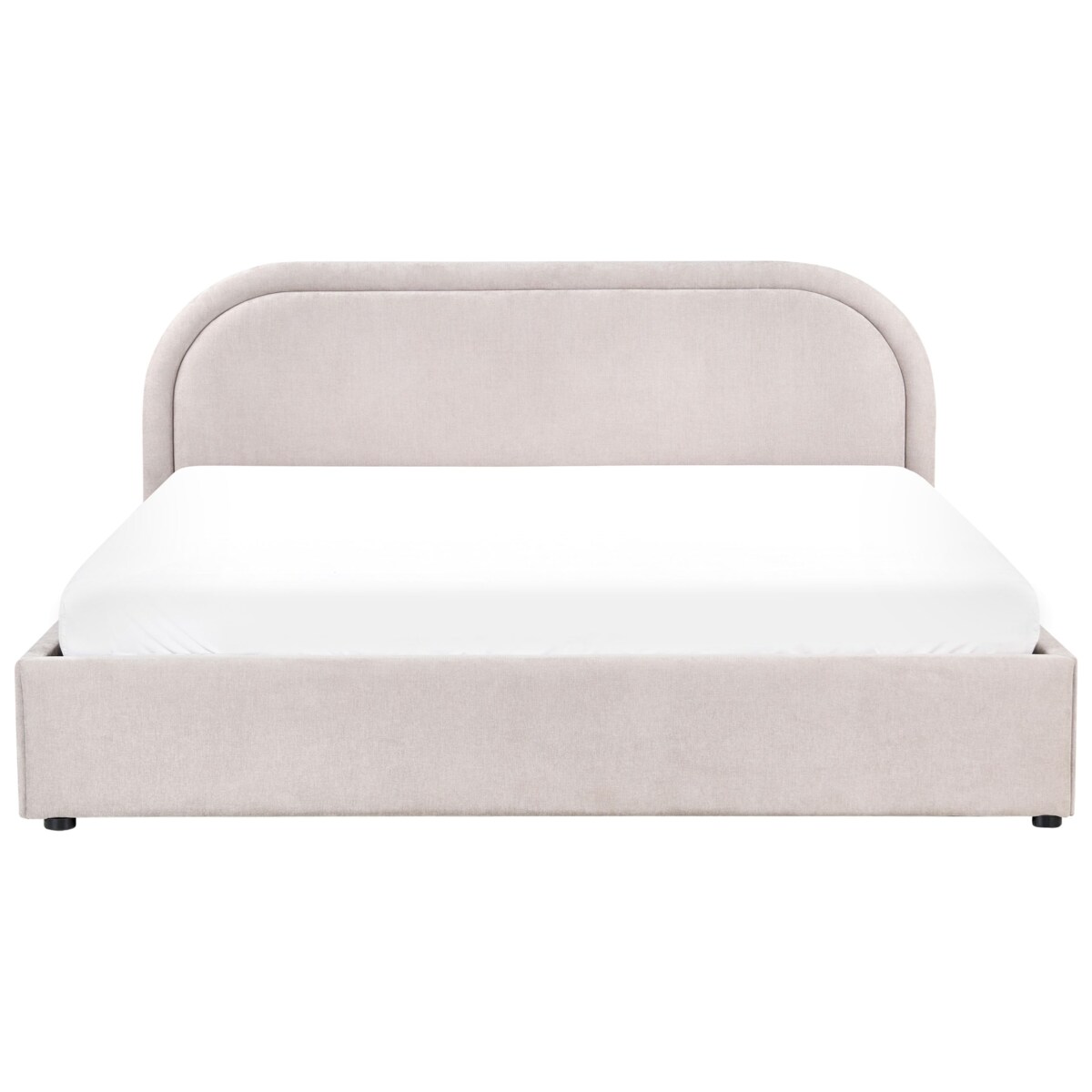 Łóżko z pojemnikiem QUILLIEN 180 x 200 cm Beżowoszary