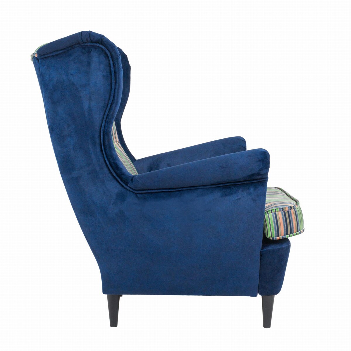 Fotel uszak Cambridge velvet – elegancki fotel wypoczynkowy do salonu i sypialni z autorskim wzorem