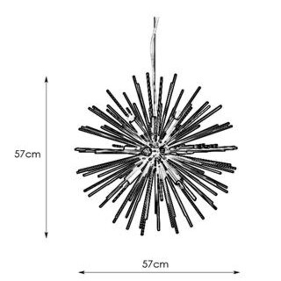 Designerska LAMPA wisząca SOLEIL 108049 Markslojd loftowa OPRAWA metalowy ZWIS pręty explosion srebrne