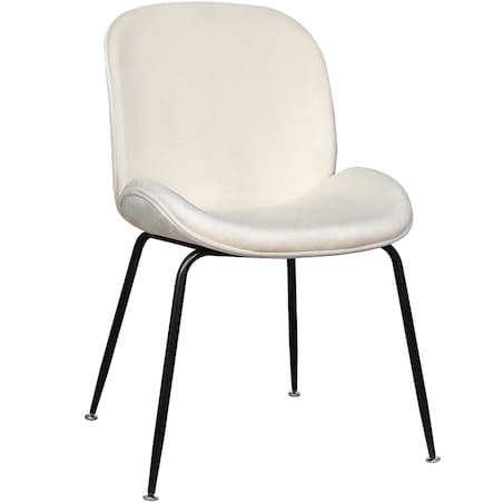 Krzesło tapicerowane welurowe do salonu jadalni beżowe