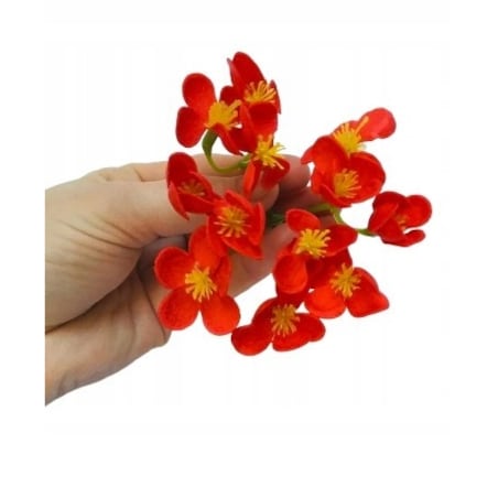 hortensja KWIATY Z MYDŁA drobne kwiatuszki CZERWONE mydlane na bukiet box 1