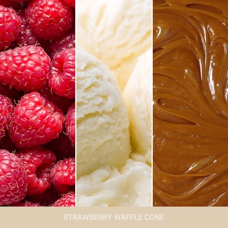 HI świeca mała STRAWBERRY WAFFLE CONE