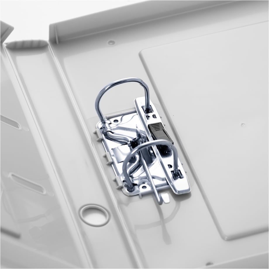 Segregator A4 Na Dokumenty Stojący 5 Cm Wąski Plastikowy Nowoczesny Jasnoszary