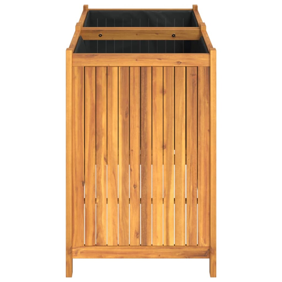 vidaXL Donica ogrodowa z wyściółką, 100x50x75 cm, lite drewno akacjowe