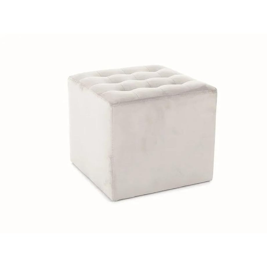 Pufa LORI VELVET jasnoszara