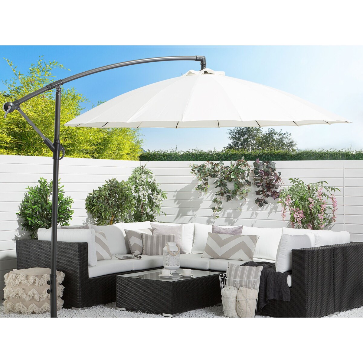 Parasol ogrodowy ⌀ 268 cm jasnobeżowy CALABRIA II