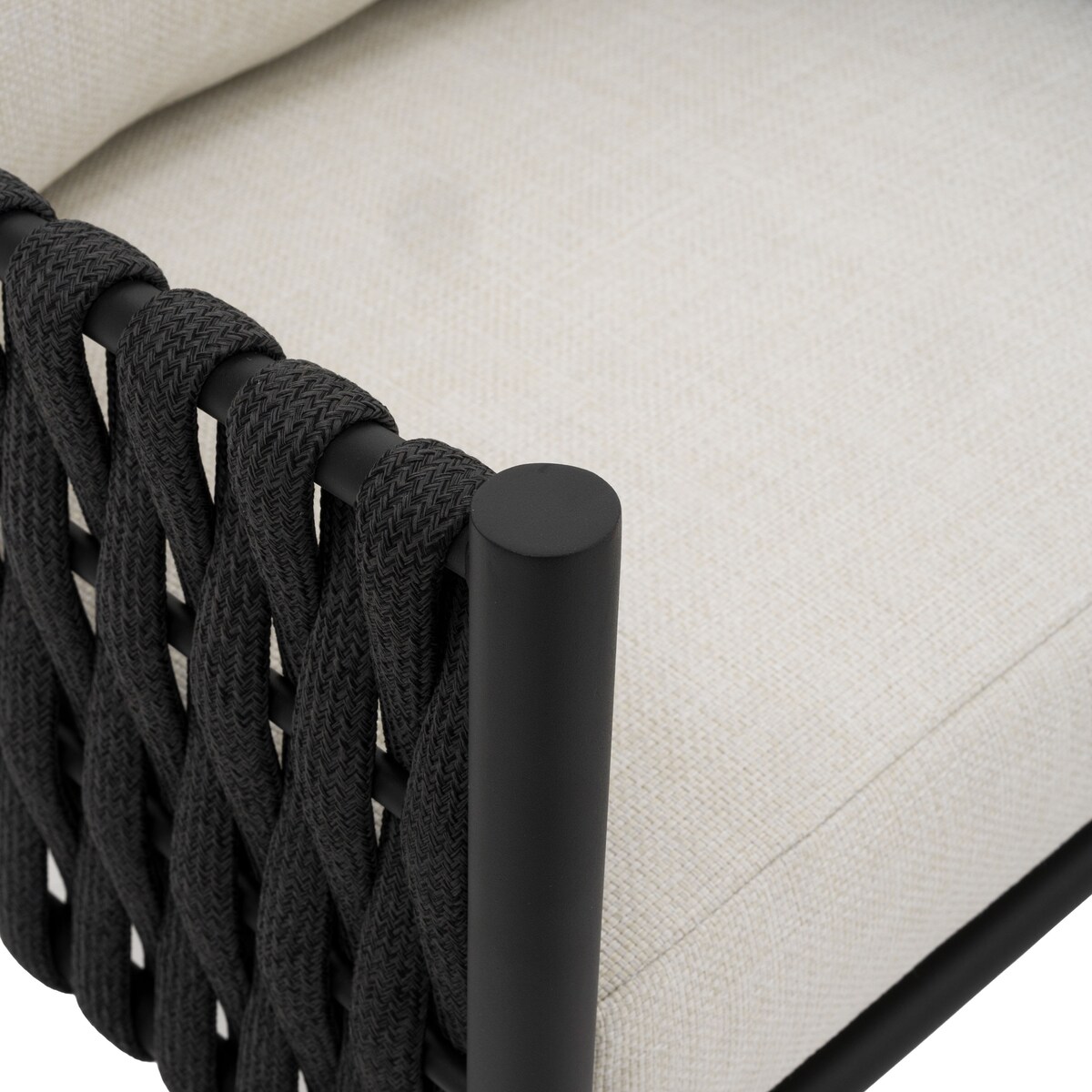 Zestaw mebli ogrodowych taras balkon aluminiowe BELIZE biało beżowe