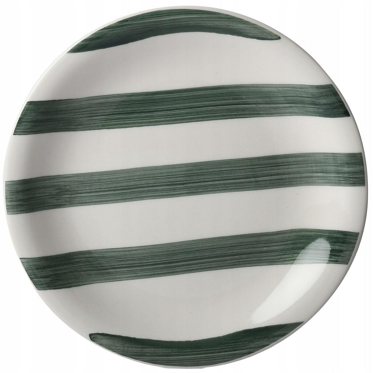 TALERZ DESEROWY 19cm CERAMICZNY TALERZYK W PASKI SERWIS NA SZTUKI CIASTO