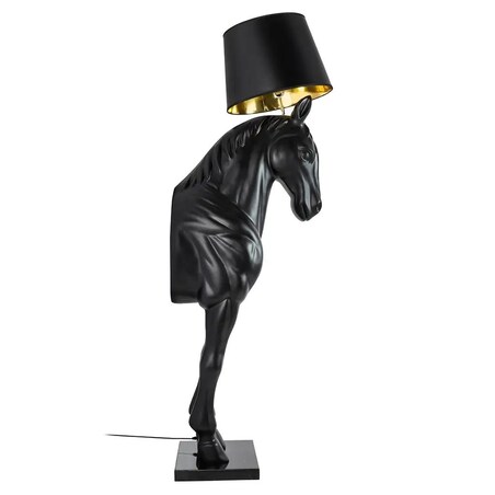 Sypialniana lampa podłogowa Horse M czarny koń nowoczesny