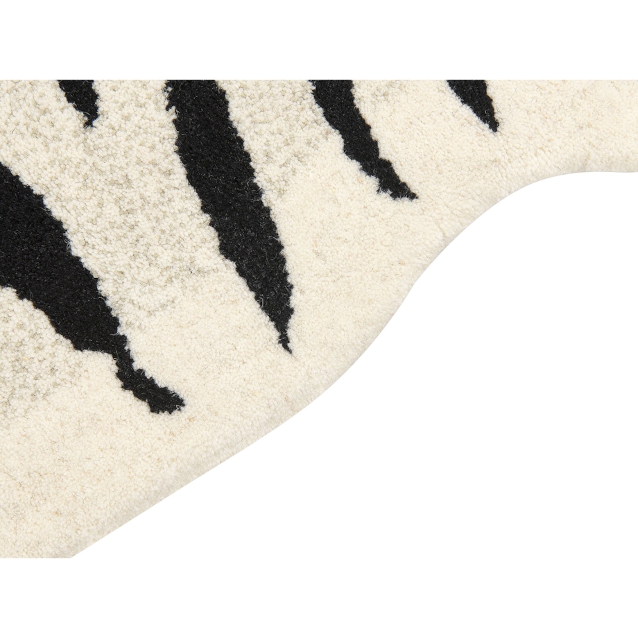 Dywan dziecięcy wełniany tygrys 100 x 160 cm czarno-biały SHERE