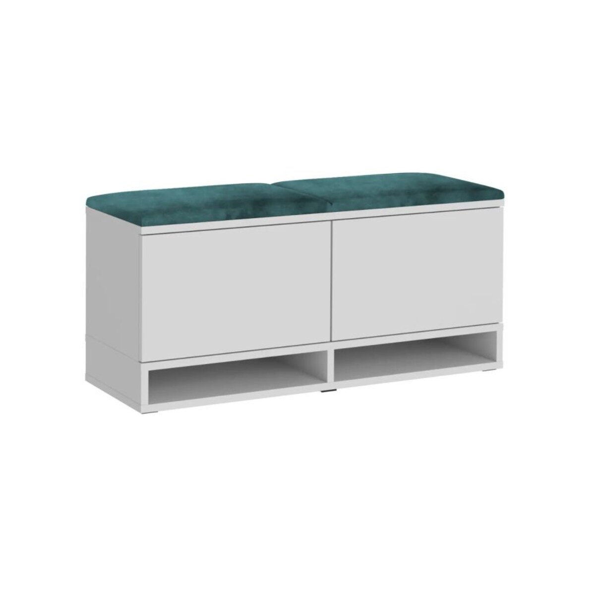 Szafka na buty z siedziskiem DUBAI biała/zielona