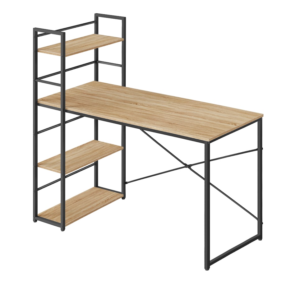 Biurko Komputerowe Max 4.0 Dąb Sonoma, Czarny