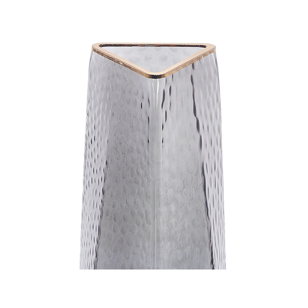 Wazon na kwiaty szklany 27 cm szary LILAIA